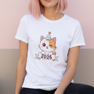 Happy New Year , New Year 2026 shirt , cute cat
