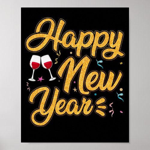 Happy New Year New Years Eve Good Bye Celebrate Poster
