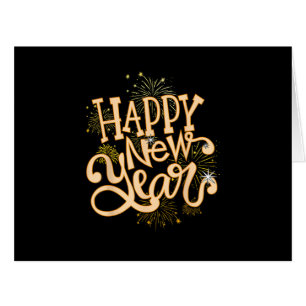 Happy New Year New Years Eve Party Women Men Famil Cards