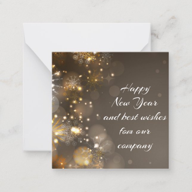 happy new year note card (Front)