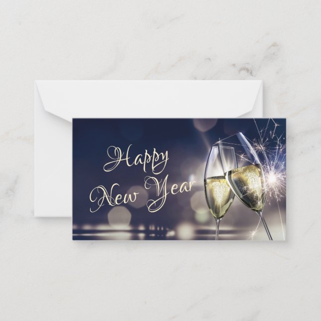 Happy New Year Note Card (Front)