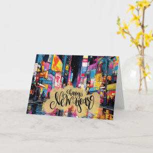 Happy New Year, NYC illustration, Card