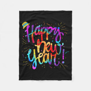 Happy New Year Nye Party 2025 Funny New Years Eve Fleece Blanket