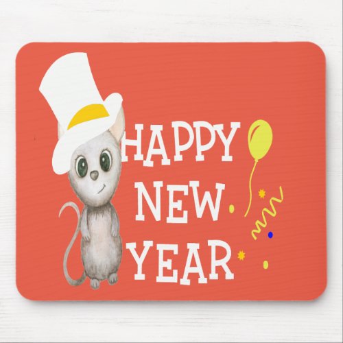Happy New Year of The RAT 2020 Chinese Zodiac pun Mouse Pad