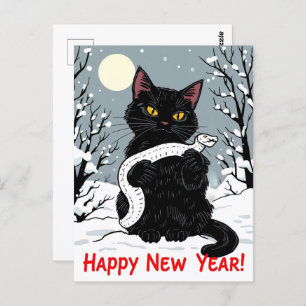 Happy New Year of the Snake Postcard