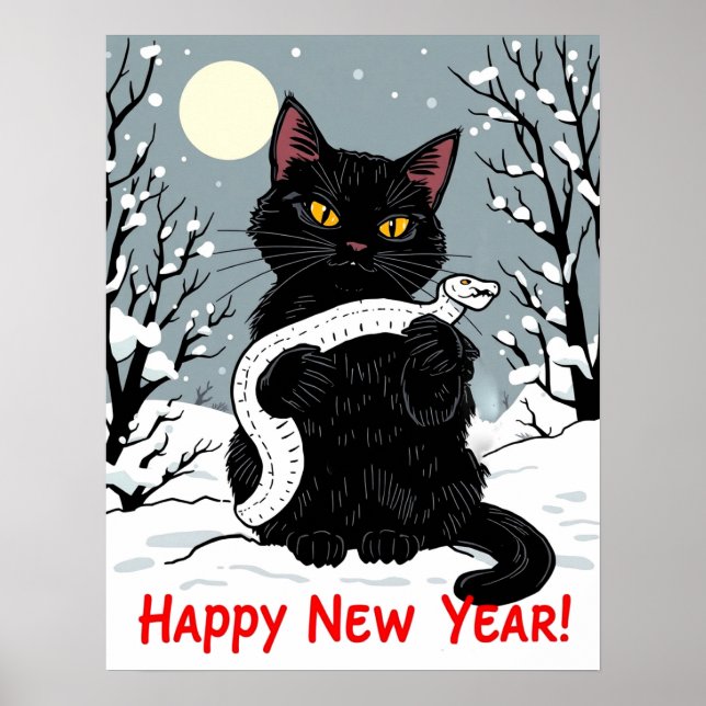Happy New Year of the Snake Poster (Front)