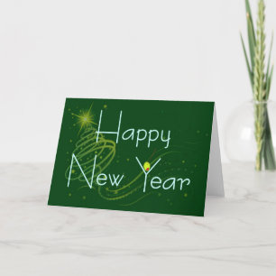 HAPPY NEW YEAR OLIVE by SHARON SHARPE Holiday Card