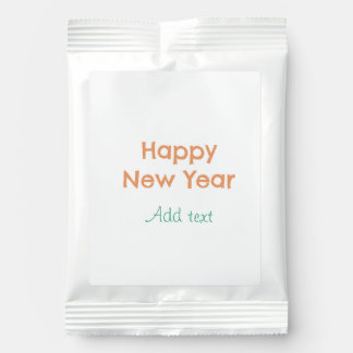 Happy new year orange green name date modern retro margarita drink mix