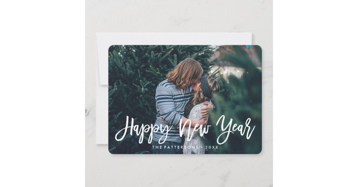 Happy New Year Overlay | Holiday Photo Card | Zazzle.com