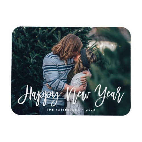 Happy New Year Overlay  Holiday Photo Magnet