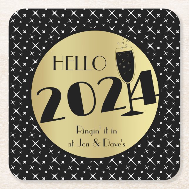 Happy New Year Paper Coaster (Front)