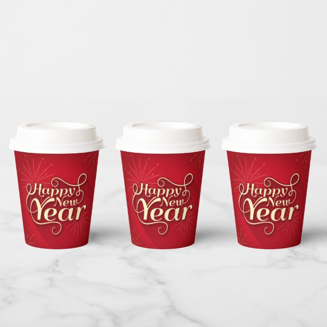 Happy New Year  Paper Cups (Multi)