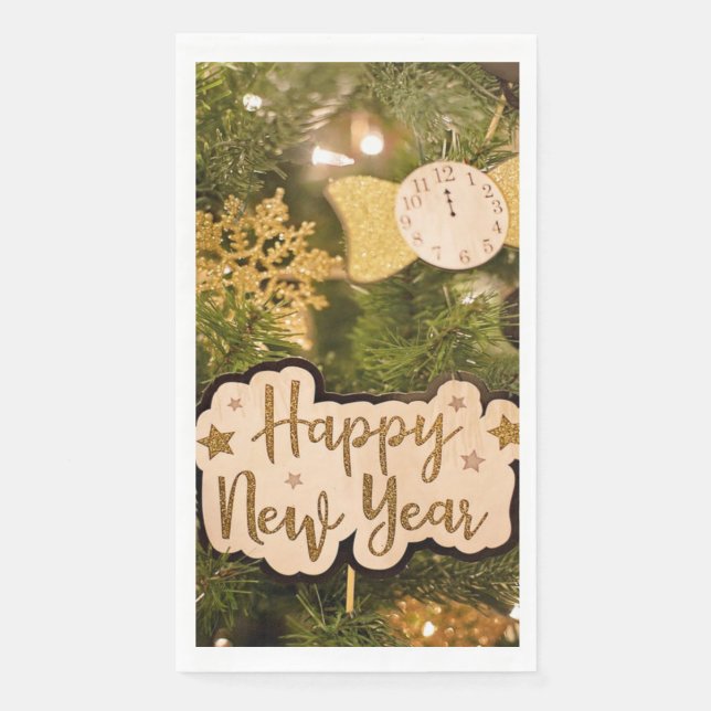 HAPPY NEW YEAR PAPER GUEST TOWELS (Front)