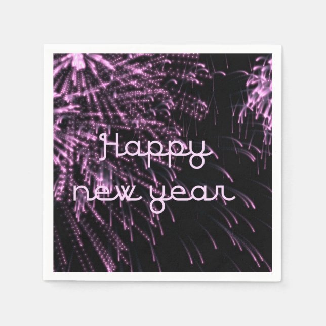 happy new year paper napkins (Front)