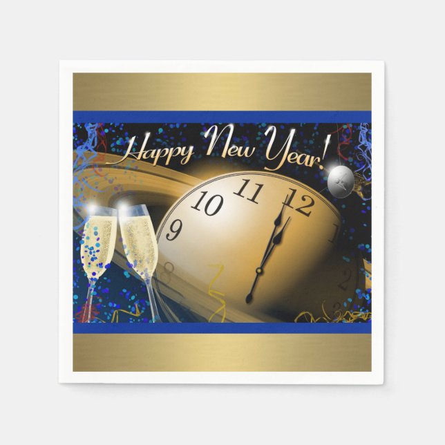 Happy New Year Paper Napkins (Front)