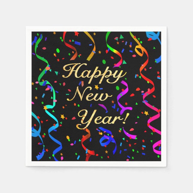 "Happy New Year!" Paper Napkins (Front)