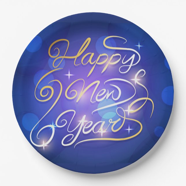 Happy New Year Paper Plates (Front)