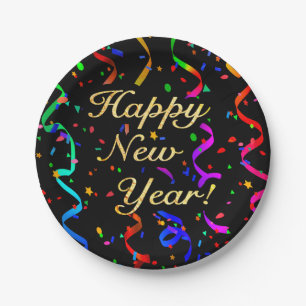 "Happy New Year!" Paper Plates