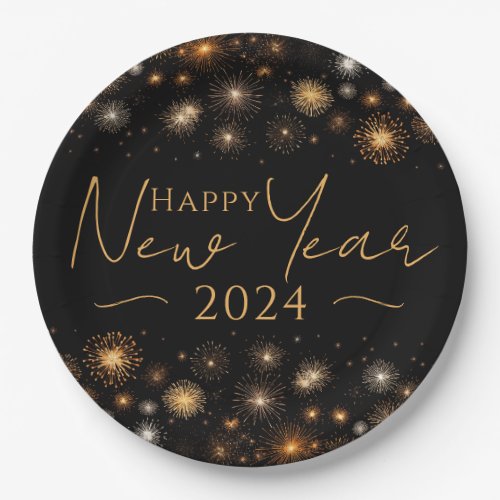 Happy New Year Paper Plates