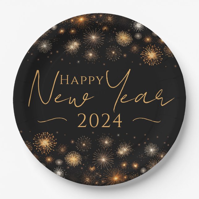 Happy New Year Paper Plates (Front)
