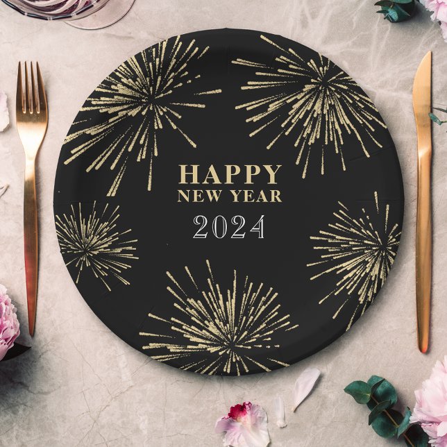 Happy New Year Paper Plates (Creator Uploaded)
