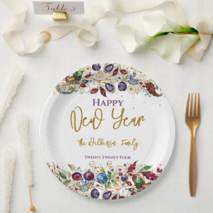 Happy New Year Paper Plates