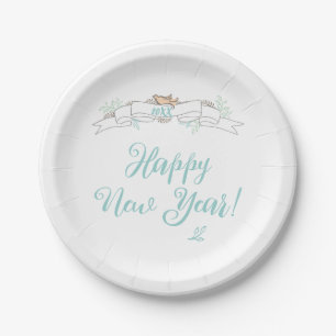 Happy New Year Paper Plates