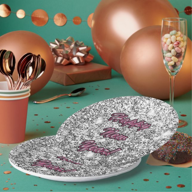 Happy New Year Paper Plates (Multi)