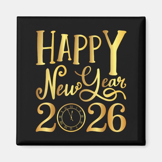 Happy New Year Party 2026 Family Matching  Magnet (Front)