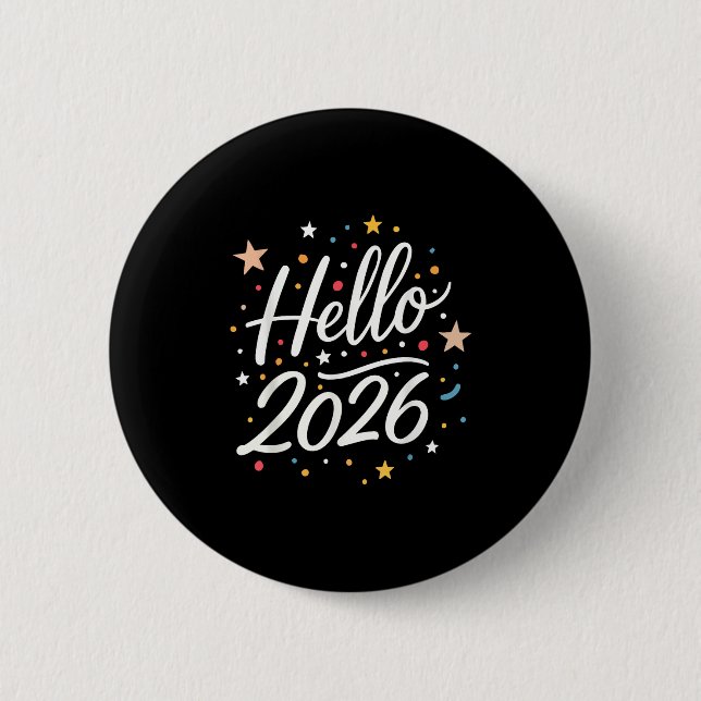 Happy New Year Party 2026 Family Matching Men Wome Button (Front)