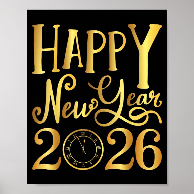 Happy New Year Party 2026 Family Matching  Poster (Front)