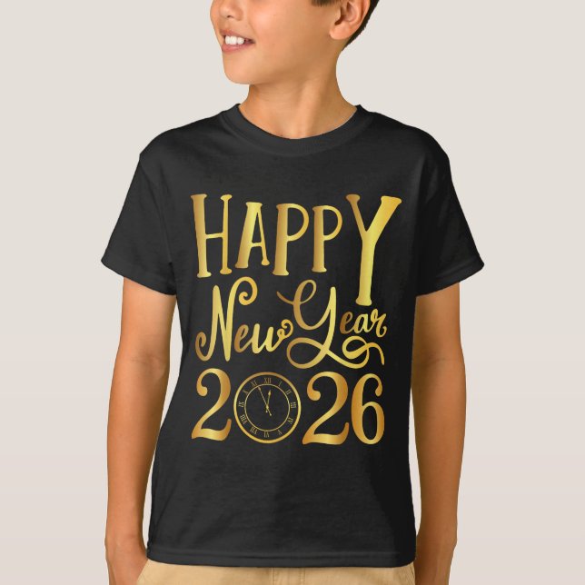 Happy New Year Party 2026 Family Matching  T-Shirt (Front)