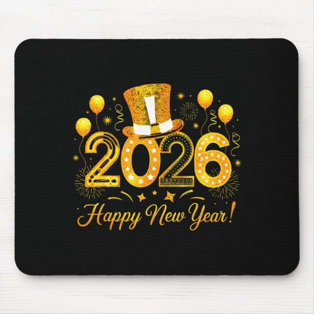 Happy New Year Party 2026 Fireworks Family Matchin Mouse Pad (Front)