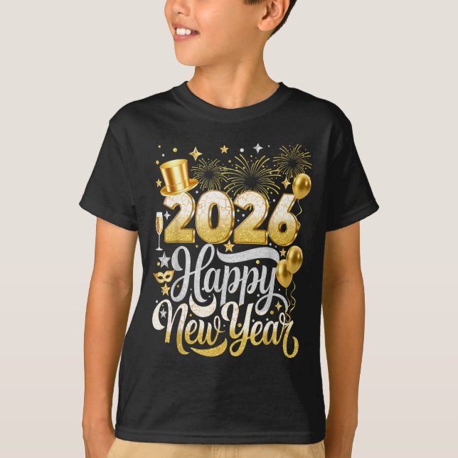 Happy New Year Party 2026 Nye Funny Family Matchin T-Shirt (Front)