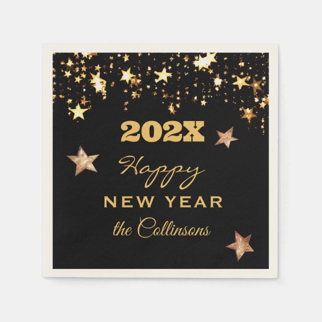 Happy New Year Party Cocktail Napkins (Front)