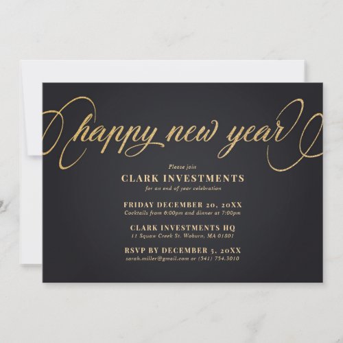 Happy New Year Party Holiday Card