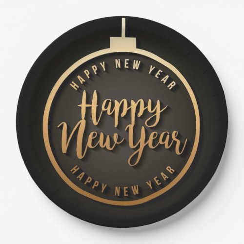 Happy New Year Party Paper Plates