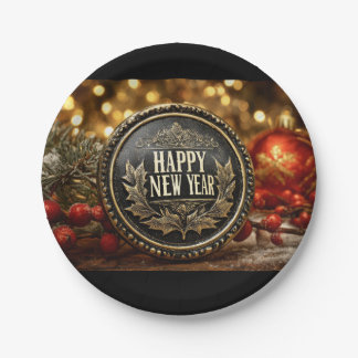 Happy New Year party Paper Plates