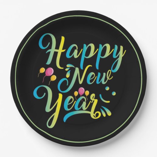 Happy New Year Party Paper Plates