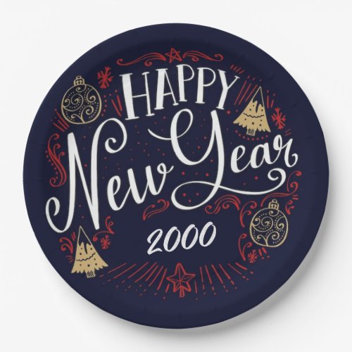 Happy New Year Party Paper Plates