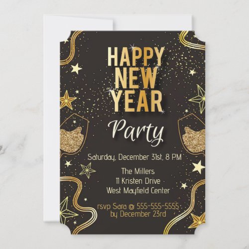 Happy New Year Party Party Invitation