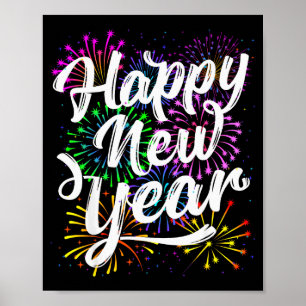 Happy New Year Party Supplies 2026 Family Matching Poster