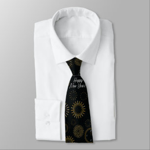 Happy New Year Pattern - Tie