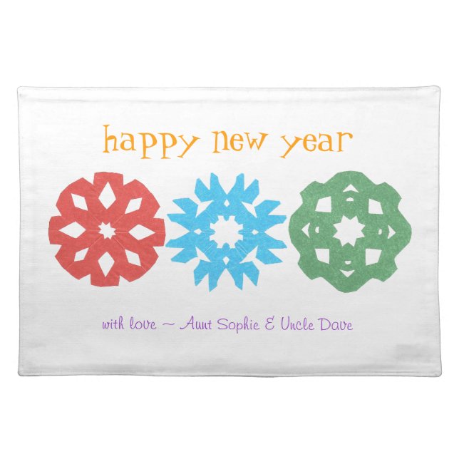 Happy New Year Personalized Gift Placemat (Front)