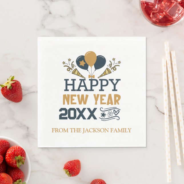 Happy New Year Personalized Napkins (Insitu)