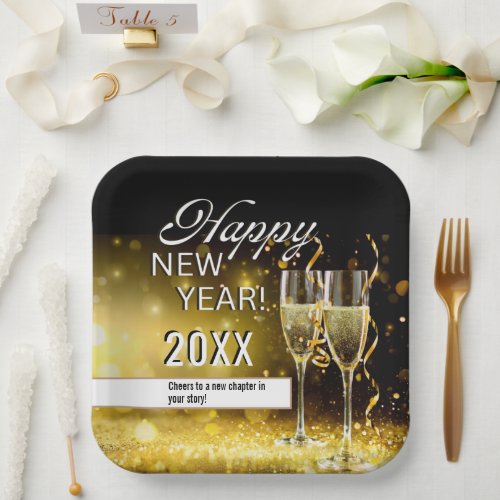 Happy New Year  Personalized Paper Plates