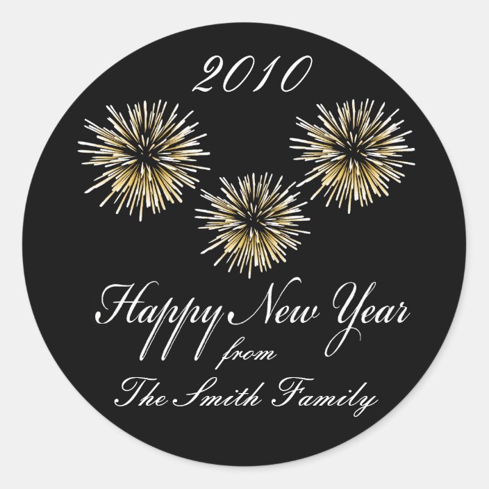 Happy New Year - Personalized Sticker Labels | Zazzle.com