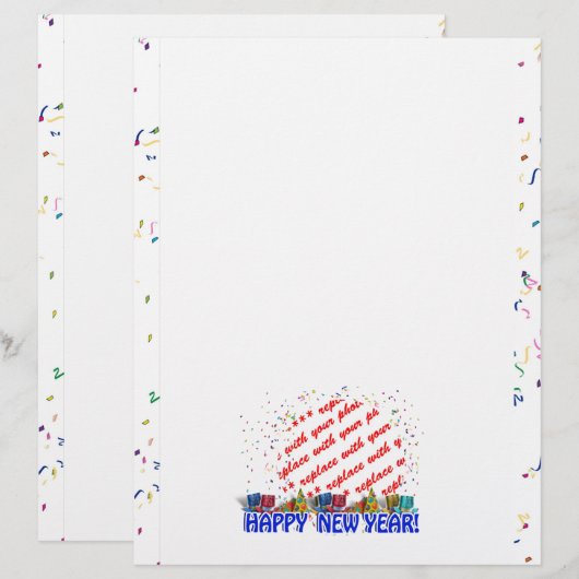 Happy New Year Photo Frame (Front/Back)
