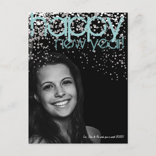 Happy New Year Photo Postcard (Front)