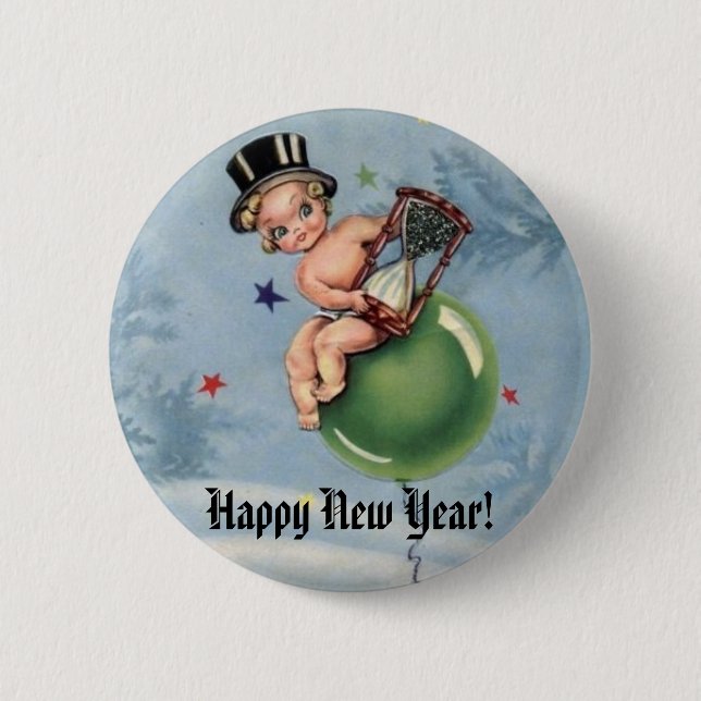 Happy New Year! Pinback Button (Front)